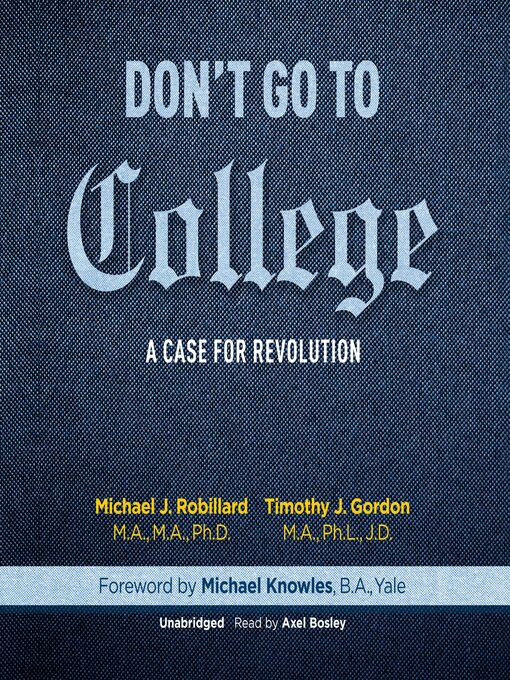 Cover image for Don't Go to College